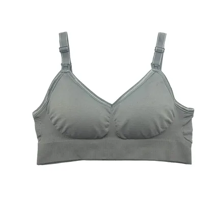 Buy 9months Maternity Light Grey Antibacterial Seamless Nursing Bra Online