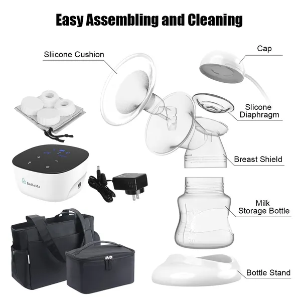 BelleMa Plenitude Double Electric Breast Pump with Tote Bag and Cooler Pack (Value Pack)