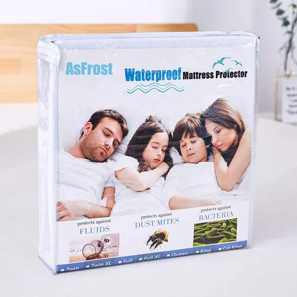 AsFrost Mattress Protector King Ultra Soft Cotton Hypoallergenic Breathable Noiseless Mattress Pad Cover Fitted up to 18" Deep Pocket