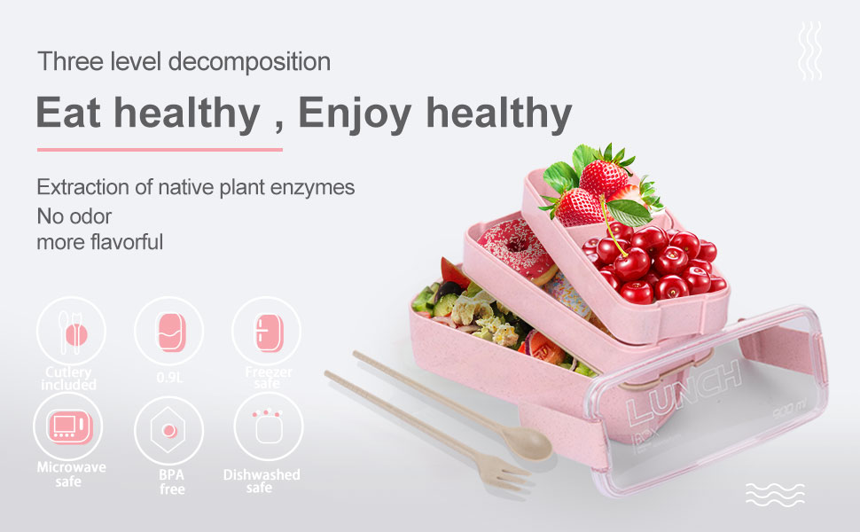 Cute Pink Strawberry Lunch Box For Women Office Use BPA Free Food Container  Girl Bento Box INS Internet Celebrity Meal Prep Box